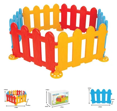 Produktbild von Pilsan Spielzaun, Plastikzaun, Laufgitter 06203, 6 Elemente 72,5 x 51,5 x 3,8 cm