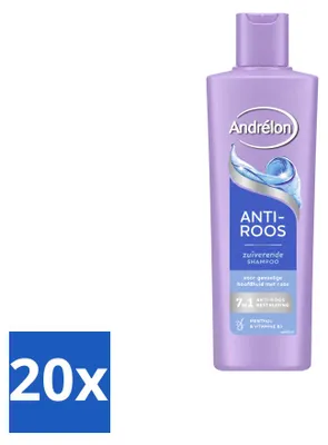 Image de 20 flacons de shampooing Andrélon Anti-pellicules, 250 ml, lot économique - 20 pièces