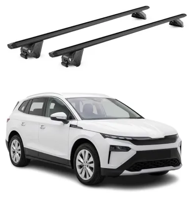 Image de Barres de toit transversales pour Skoda Elroq 2024-2026 Alu Noir 2 pièces ABE, Image générée par une IA