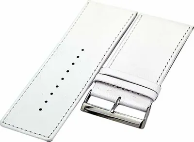 Produktbild von Uhrenarmband supersoft weiss extra breit 40mm Kalbleder