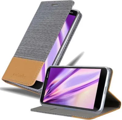 Produktbild von Cadorabo Hülle für Nokia 3.1 Schutzhülle in Grau Handy Hülle Etui Book Case Cover