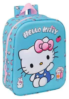 Obrázok produktu pre Batoh Safta Hello Kitty 3D, objem 6 litrov, modrá farba, pre deti, univerzálna veľkosť
