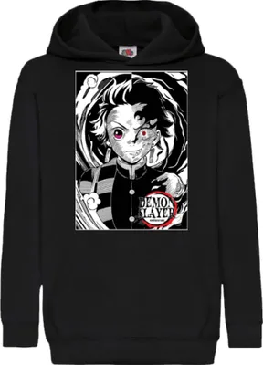 Obrázok produktu pre Detská Mikina S Kapucňou Demon Anime Slayer Tanjiro Kamado 009, 5-6 Jahr - 116 / čierna