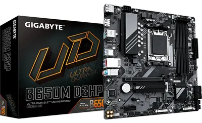 Obrázek produktu pro GIGABYTE B650M D3HP, AMD, Zásuvka AM5, AMD Ryzen 7000 Series, AMD Ryzen 8000 Series, AMD Ryzen 9000 Series, Zásuvka AM5, DDR5-SDRAM, 256 GB