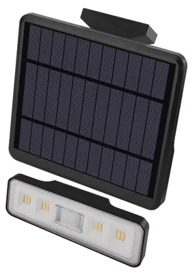 Solární LED reflektor SUNNO s pohybovým čidlem, černý, neutrální bílá