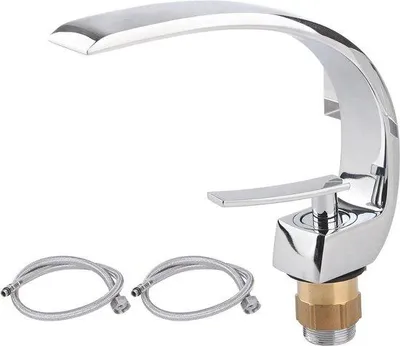Zdjęcie produktu dla Mieszacz umywalkowy z miedzi, bateria jednouchwytowa, wąż 60 cm