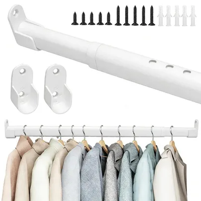 Productafbeelding van Elzusha- Kledingstang verstelbaar 42-70 cm - Telescopische kledingstang - Kledingstandaard - Kledingroede - Kledingstang muur - Traploos verstelontwerp - Garderobestang