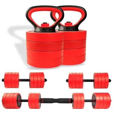 Produktbild von CCLIFE Kurzhantel langhantel 2er hantelset dumbbell verstellbar Eisen hanteln set, Color:2x20 KG mit Kettlebell-Griffe