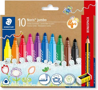 Immagine prodotto di STAEDTLER 328-B C10P STAEDTLER fibra pittore Noris jumbo, confezione bonus