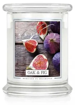 Productafbeelding van Kringle Candle geurkaars, Oak & Fig, medium, met 2 lonten (411 g)