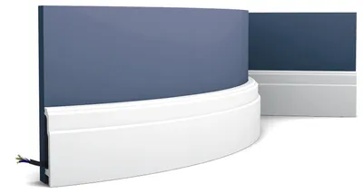 Immagine prodotto di Orac Decor Sx155F Luxxus Battiscopa flessibile Battiscopa per stucchi Modanatura per cavi Battiscopa antiurto | 2 metri