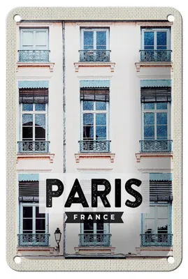 Produktbild von Blechschild Reise 12x18cm Paris Frankreich Architektur Stadt Schild