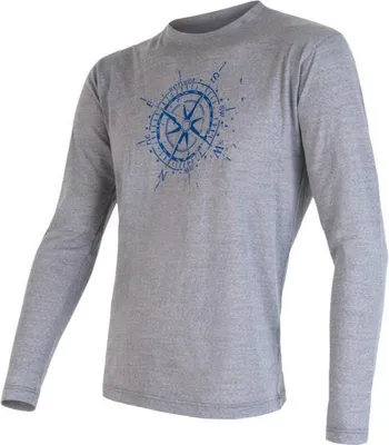 Produktbild von T-shirt Sensor Wolle PT Kompass Herren lang grau größe M 16200099-01