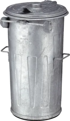 Produktbild von Stahlverzinkter Abfallbehälter 90 Liter - Verzinkt