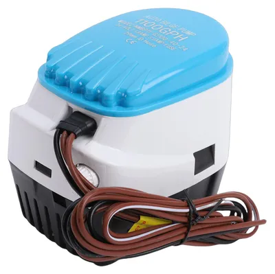Obrázek produktu pro Lodní drenážní čerpadlo, 24 V, 1100 GPH, automatické ponorné čerpadlo, s plovákovým spínačem, výstup 1-1/8 palce pro jachty