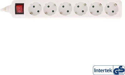 Obrázek produktu pro InLine 16463V, 3 m, Zahnutý, 1,5 mm², Bílá, Plast, 6 AC zásuvky / AC zásuvek