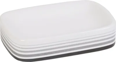 Produktbild von Villa Wesco Keramik / Edelstahl Seifenschale Seifenablage Seifenhalter weiß neu