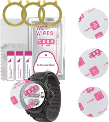 Produktbild von apgo 3 Stück Schutzglas, klar, kompatibel mit Coros APEX 2 Pro Smartwatch, Hybrid 8H, Ersatz für Hartglas, Displayschutzglas, Bildschirmschutz, Displayschutz, kratzfest