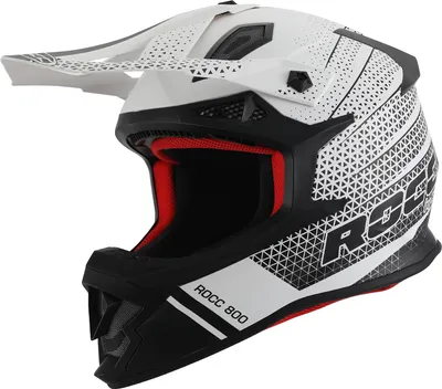 Produktbild von Rocc 800 Motocross Helm, weiß matt/schwarz, XL (61/62)