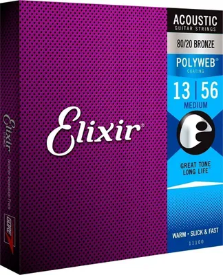 Zdjęcie produktu dla Elixir 11100 Polyweb 13-56 Struny do gitary akustycznej