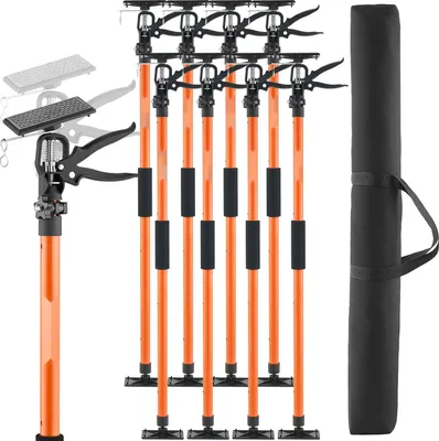 Immagine prodotto di Supporto per soffitto Supporto di montaggio - Set di supporti telescopici 8 pezzi - Regolabile in altezza 116-290 cm - Capacità di carico 70 kg - Acciaio - Comando con una sola mano - Per cartongesso e montaggio di armadi