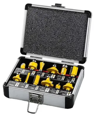Produktbild von Kraft Werkzeuge Fräser-Set - 12tlg.