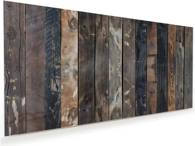 Produktbild von Glasbild 120x60cm in XXL für Wohnzimmer, Schlafzimmer Motiv Rustikale Holzplanken