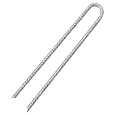 Zdjęcie produktu dla vidaXL Szpilki do namiotu 6 szt. Kształt U 41,5 cm Ø12 mm Stal ocynkowana