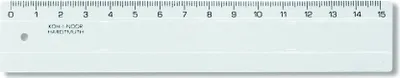 Produktbild von KOH Lineal - Plast 15 cm Skala - Transparent