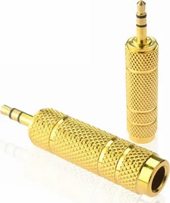 Produktbild von O04 Audio Klinkenadapter 3,5 mm auf 6,35 mm – Kopfhörer & Mikrofon Adapter für Studio, HiFi & PA Geräte