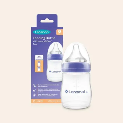 Immagine prodotto di Biberon in vetro da 160 ml con tettarella NaturalWave TM (S)