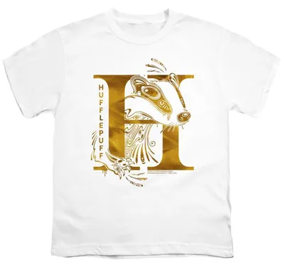Image de T-shirt Harry Potter pour enfants, logo TV37055 (taille 116) (blanc)