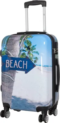 Produktbild von Kleiner Beach Reise Trolley Handgepäck Koffer mit Strand Motiv 55 cm Bowatex