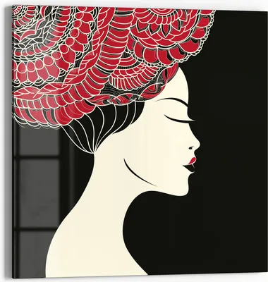 Produktbild von DEQOART Glasbild Echtglas 50x50 cm 'Exotische Eleganz' Wandbild Bild modern Deko