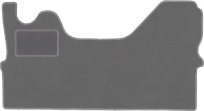Produktbild von Fahrerfußmatte Velours graphit passend für Iveco Daily VI (2014-, Lieferung) – mit Befestigungen – passgenau