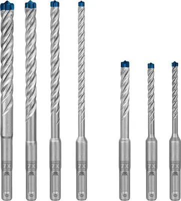Produktbild von EXPERT SDS plus-7X Hammerbohrer-Set, D= 5/6/6/8/8/10/12 mm, 7-tlg.