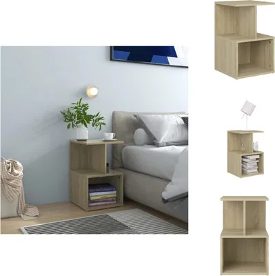 Zdjęcie produktu dla vidaXL Szafka nocna dąb sonoma 35x35x55 cm materiał drewnopochodny - Szafki nocne