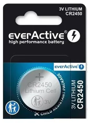 Obrázok produktu pre Lítiová batéria everActive CR2450, 3V, 1 kus