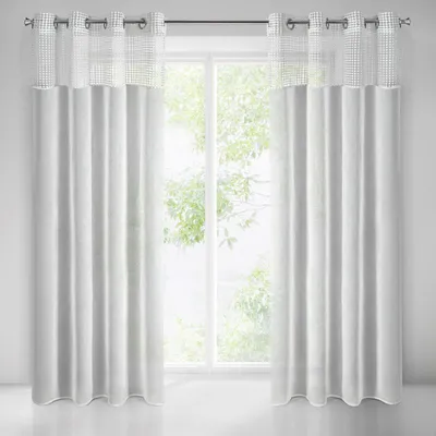 Produktbild von Gardine GRACE weiß 135x250 cm Ösen Ösenvorhang