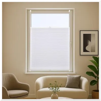 Produktbild von Plissee Klemmfix ohne Bohren | Einfach zu montieren Weiß 50x130 cm