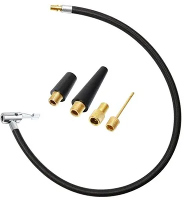 Produktbild von Famanu Verlängerungsschlauch 60 cm für Fahrrad und Auto mit Adaptern