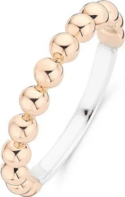 Produktbild von 12181SY-56 Ring mit Kugelstruktur bicolor vergoldet 12181SY Ti Sento Milano