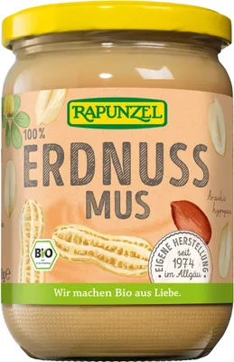 Produktbild von Rapunzel 110150, Nussaufstrich, Erdnuss, 500 g, Erdnüsse, Deutschland, ERDNÜSSE