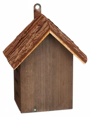 Image de Relaxdays Maison pour coccinelles, en bois, H x l x P : 22 x 18 x 12 cm, résistante aux intempéries, à suspendre, hôtel à insectes pour coccinelles, marron