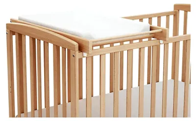 Produktbild von Großer Wickeltisch Lackierte Buche für Babybett aus Holz für 60 x 120 und 70 x 140 cm