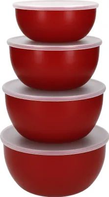 Produktbild von KitchenAid miešacia misa / miešacia misa Core Kaiser červená - s vekami - 4 kusy
