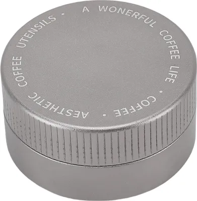 Image de distributeur de café 51mm Acier inoxydable 304 Profondeur automatique ajustable Outil de distribution de café pour Café Maison Argenté