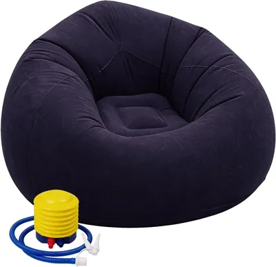 Zdjęcie produktu dla Dmuchana sofa, 105x105x60 cm, niebieska, do salonu