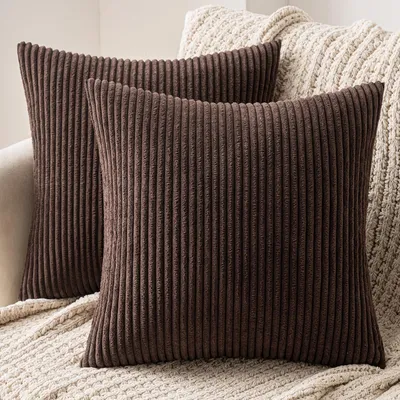 Produktbild von 2er-Set Kissenbezüge, Cord-Kissenbezug, dekorativer Kissenbezug, Sofakissen, Couchkissen, dekorativer Kissenbezug für Sofa, Wohnzimmer