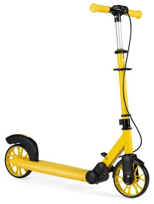 Obrázek produktu pro Skládací koloběžka s LED kolečky, nastavitelná výška, žlutá